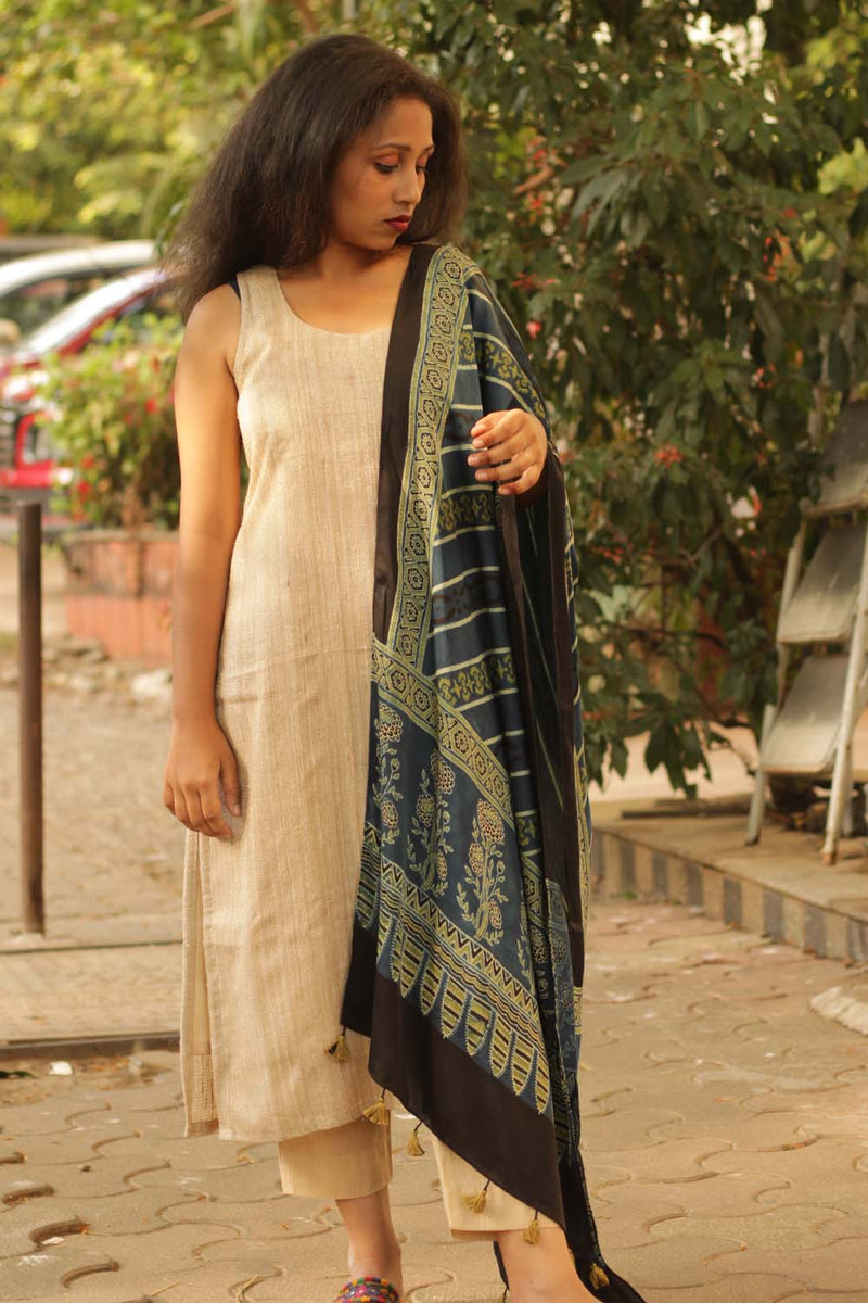 Modal Silk Ajrakh Stole