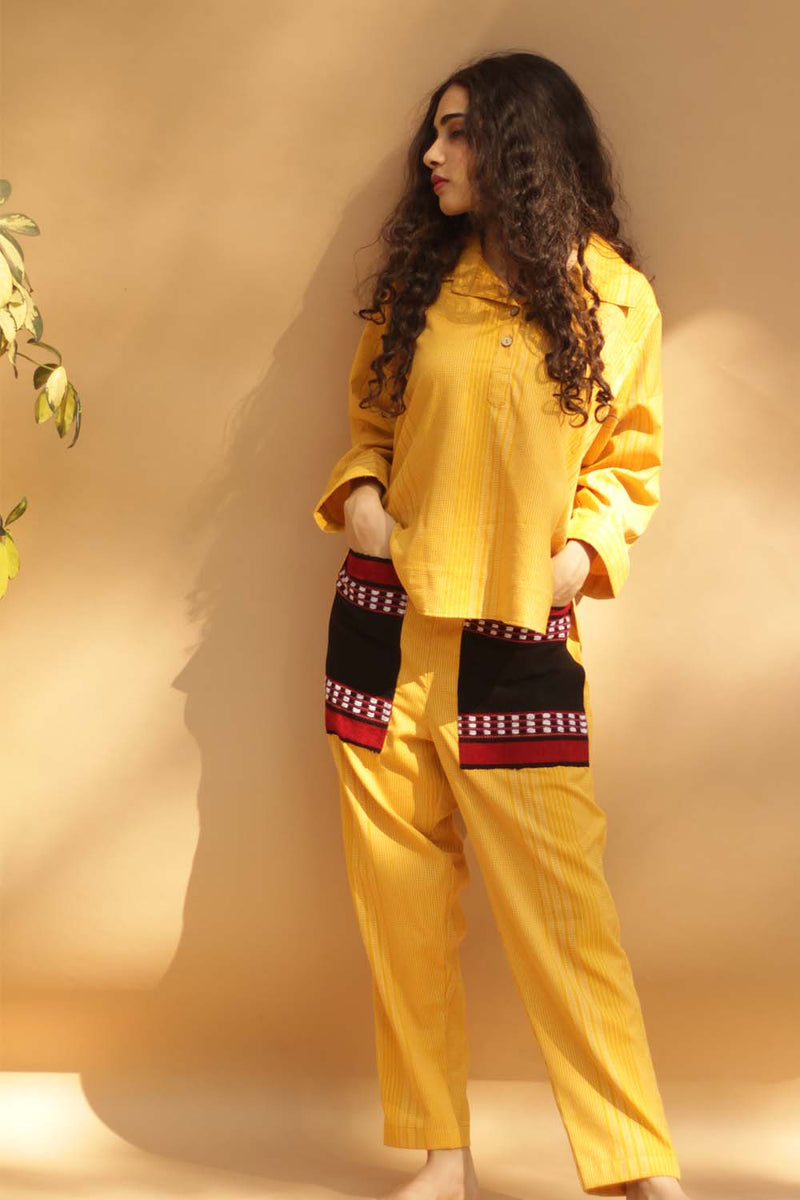 Go Boho Co-Ord Set- Yellow with Leirum Phee Pockets