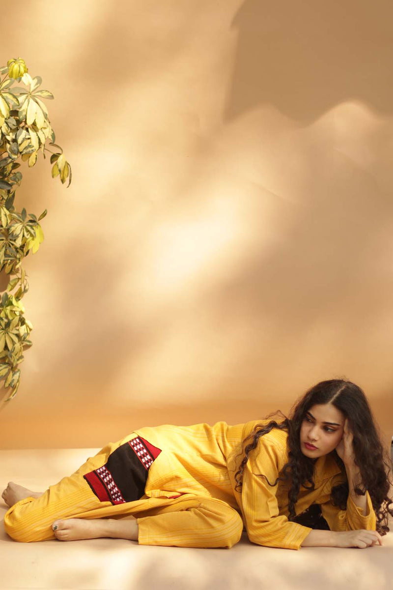 Go Boho Co-Ord Set- Yellow with Leirum Phee Pockets