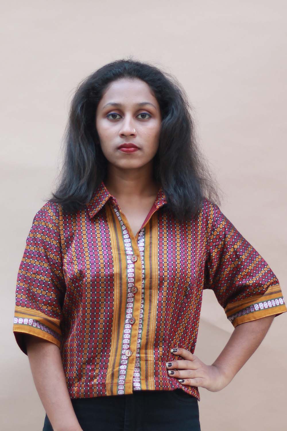 Kanaka | Khunn Cropped Shirt-Blouse | Geru