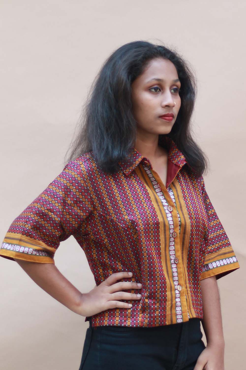 Kanaka | Khunn Cropped Shirt-Blouse | Geru