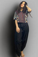 Basic Dhoti | Black Rayon