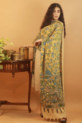 Pen Kalamkari Cotton Silk Dupatta