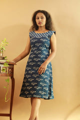 Easy Shift Dress in Indigo