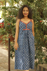 Sunset Soiree Spaghetti Dress- Tetris Tease