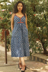 Sunset Soiree Spaghetti Dress- Tetris Tease