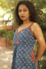 Sunset Soiree Spaghetti Dress- Tetris Tease