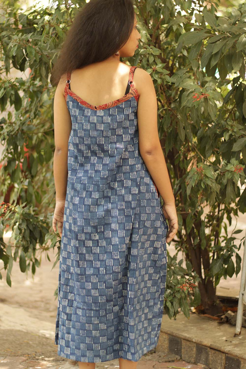 Sunset Soiree Spaghetti Dress- Tetris Tease