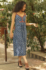 Sunset Soiree Spaghetti Dress- Tetris Tease