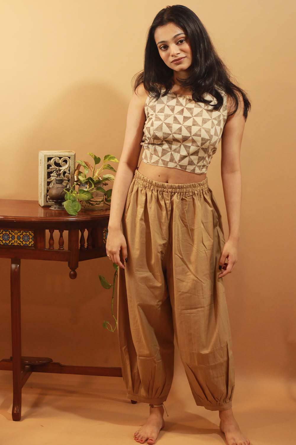 Just Beige Harem Pants