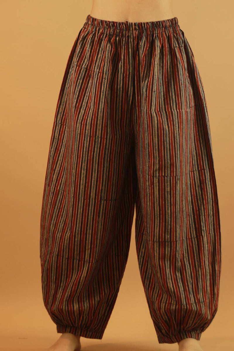 Suhaira | Harem Pants | Red & Black Striped pants