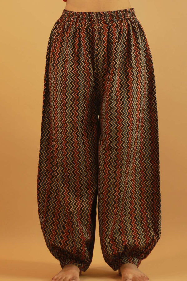 Ajrakh Chevron Harem Pants