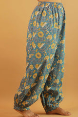 Sky Blue Sanganeri Harem Pants