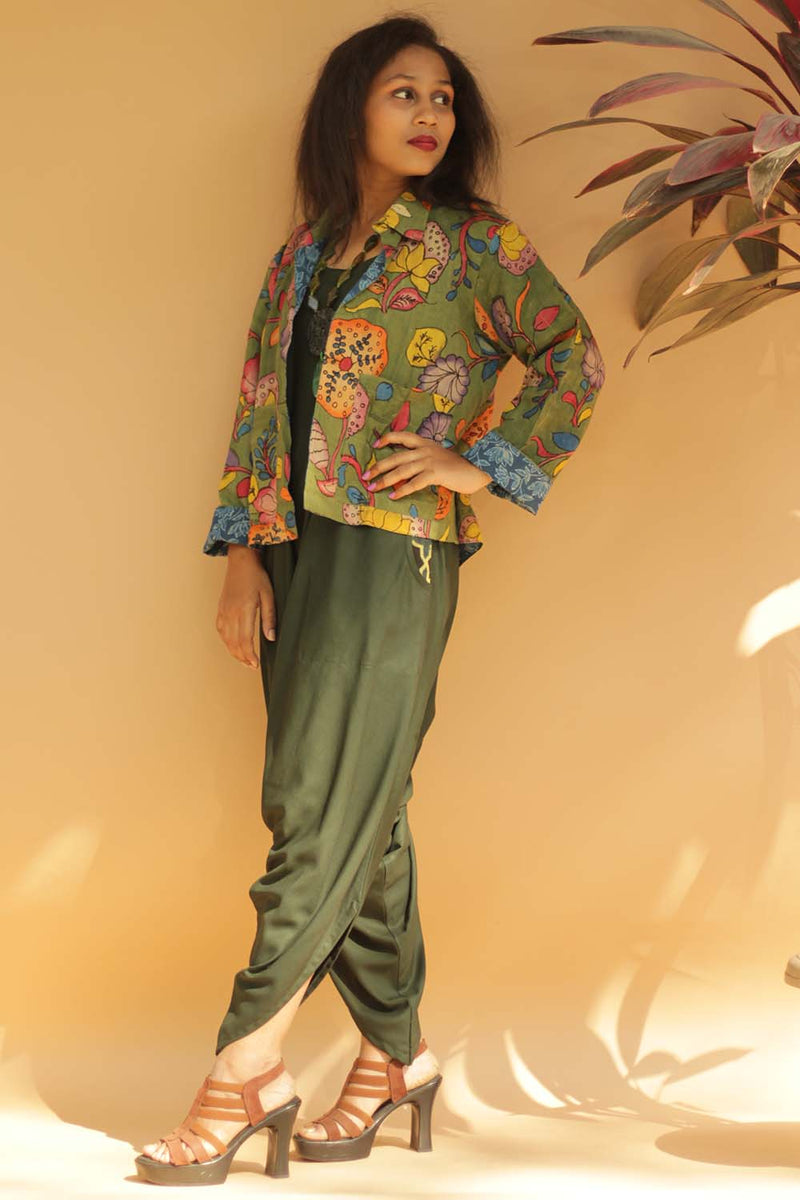 Short Jacket in Pen Kalamkari