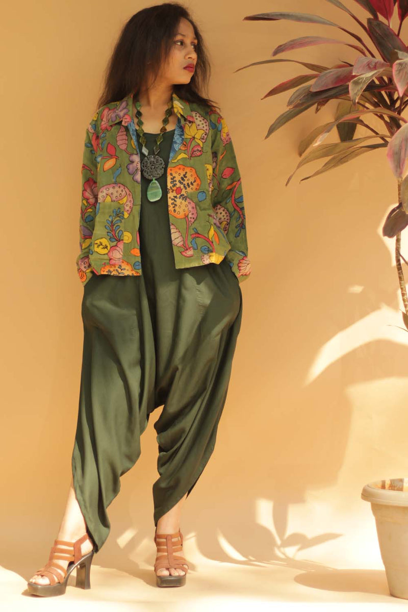 Short Jacket in Pen Kalamkari