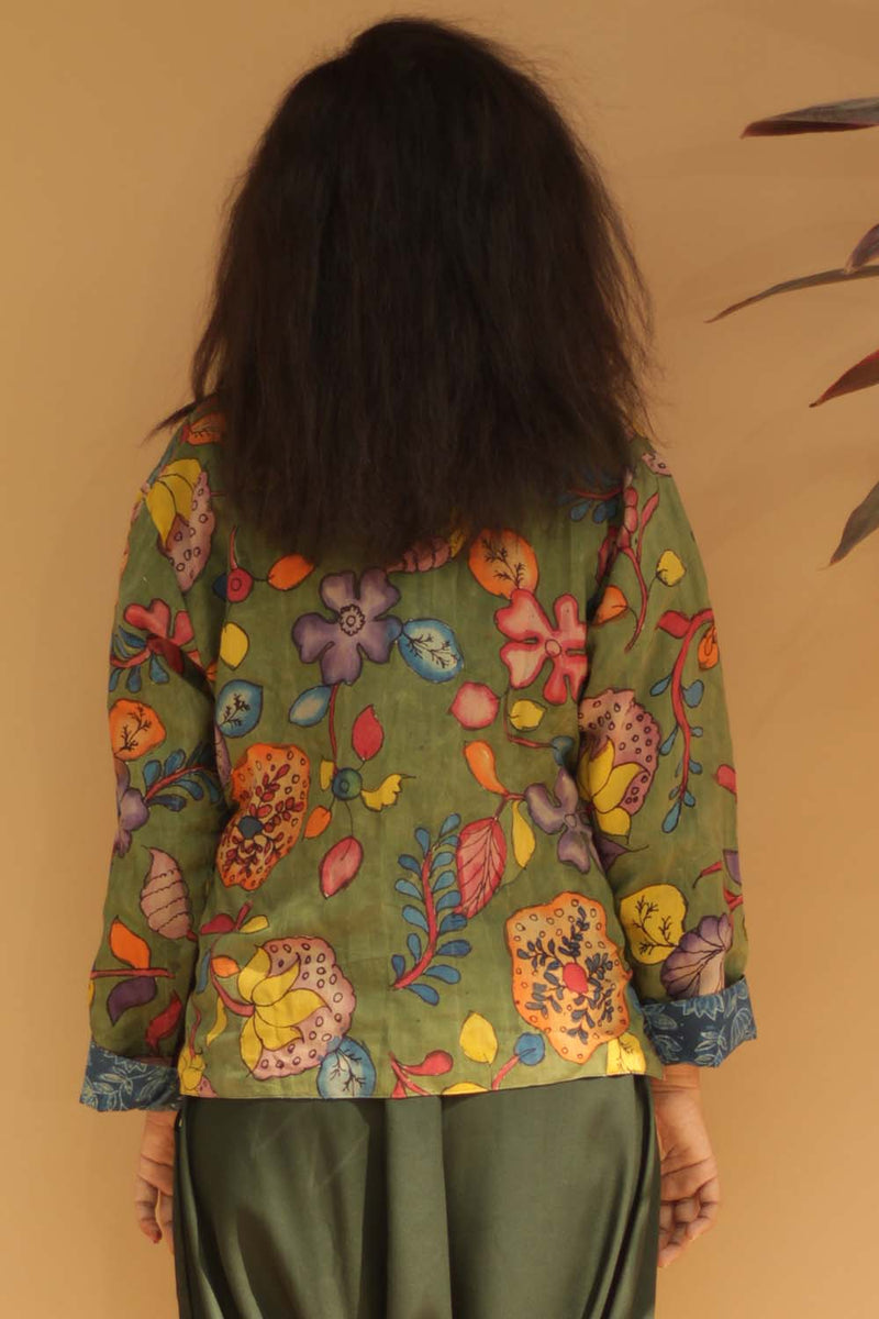 Short Jacket in Pen Kalamkari