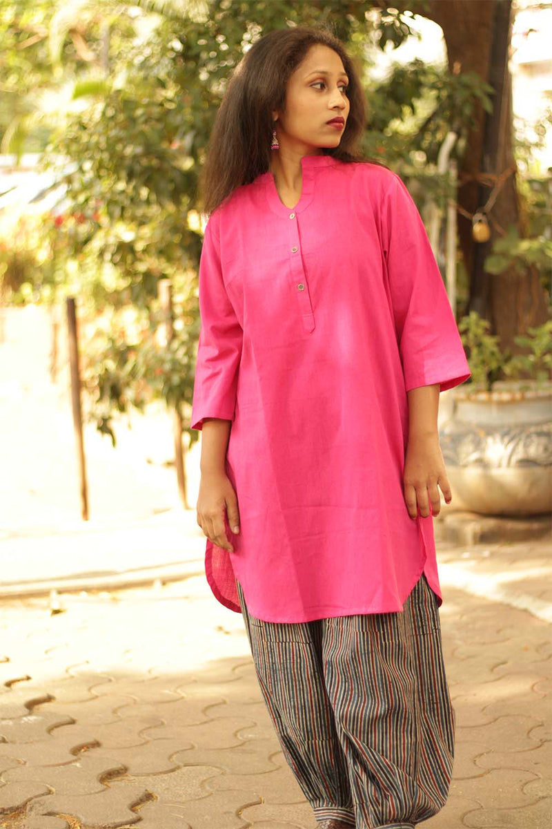 Short Kurta in Pink