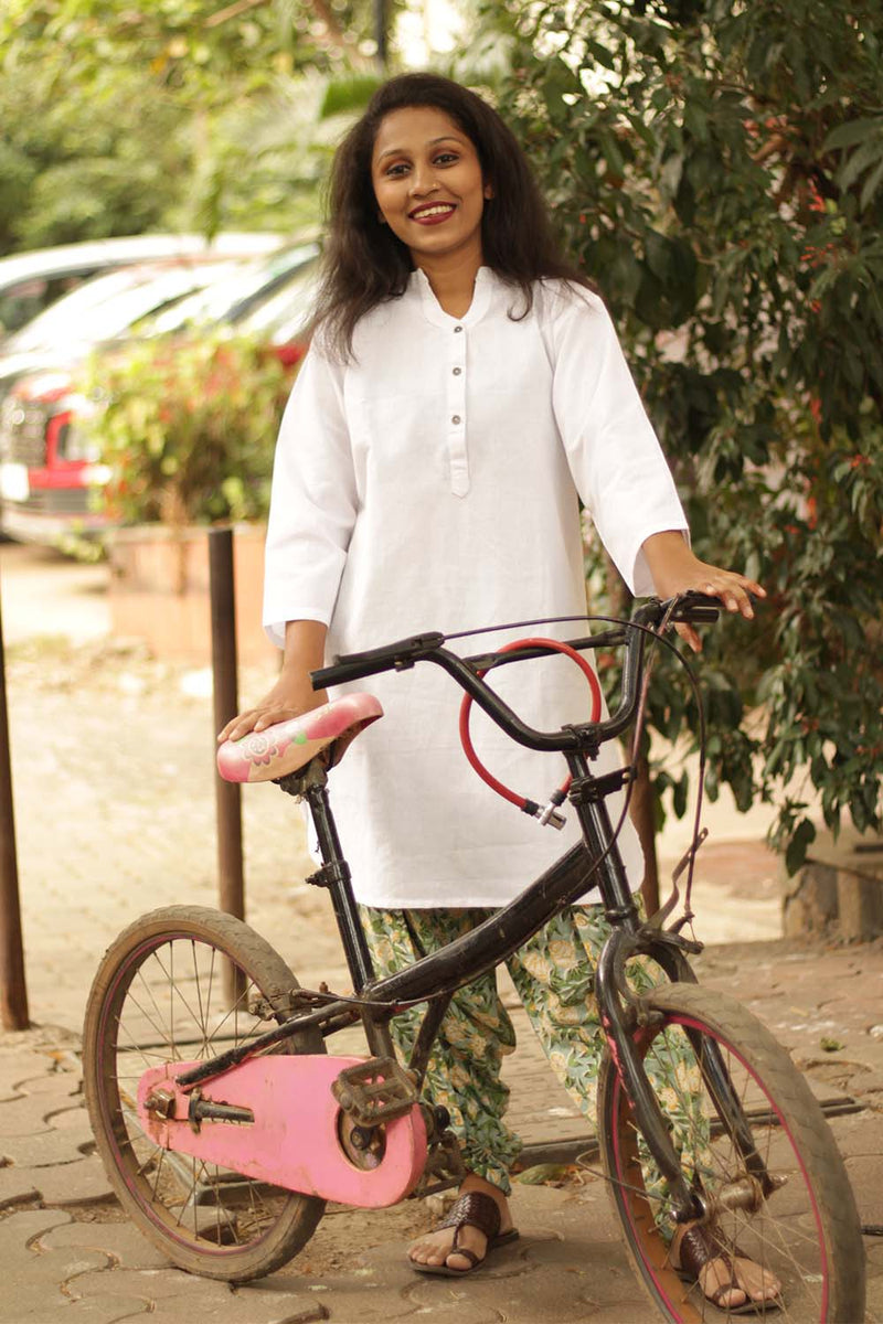 Short Kurta in White