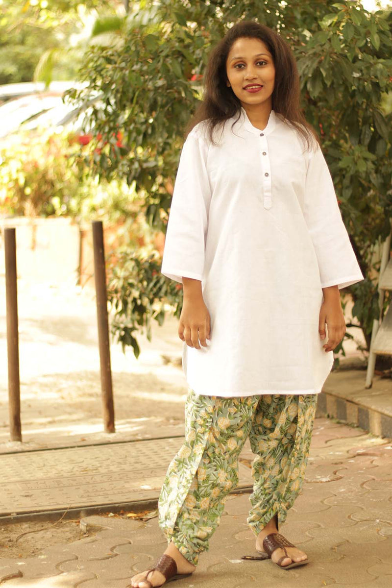 Short Kurta in White