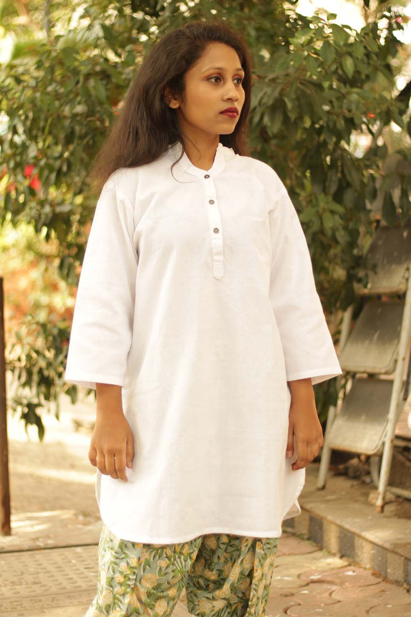 Short Kurta in White