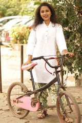 Short Kurta in White