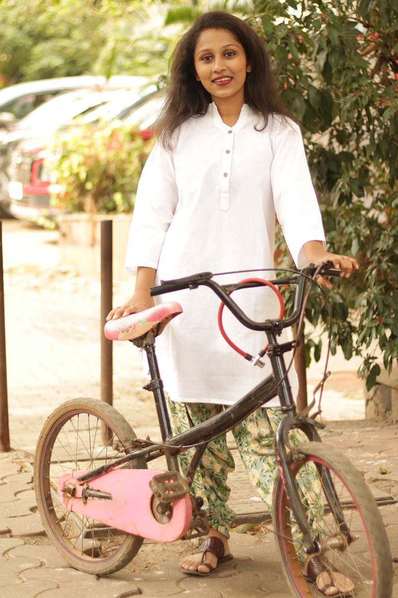 Short Kurta in White