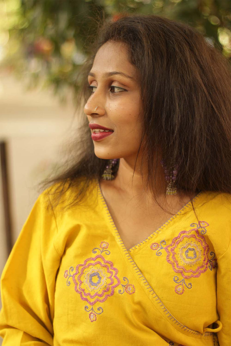 Zardi Nazakat- Hand Embroidered Angarkha