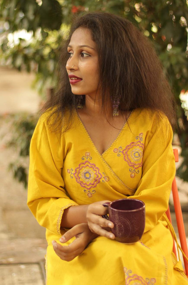 Zardi Nazakat- Hand Embroidered Angarkha