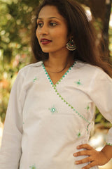 Neela Aasman- Hand Embroidered Angarkha