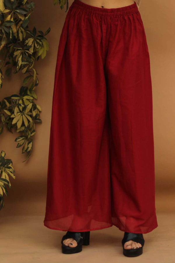 Palazzo Pants in Deep Red