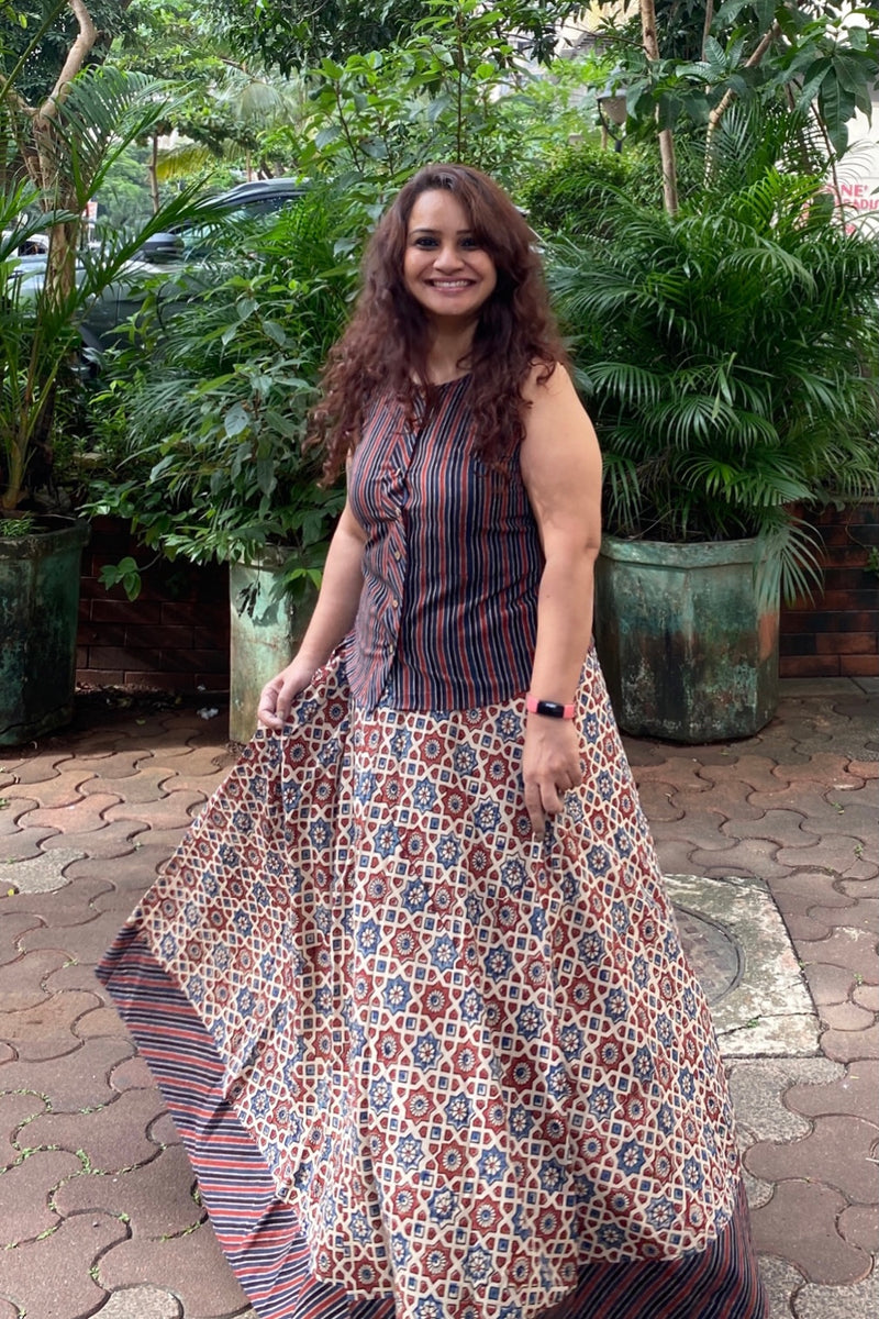Jaal Ajrakh Long Skirt