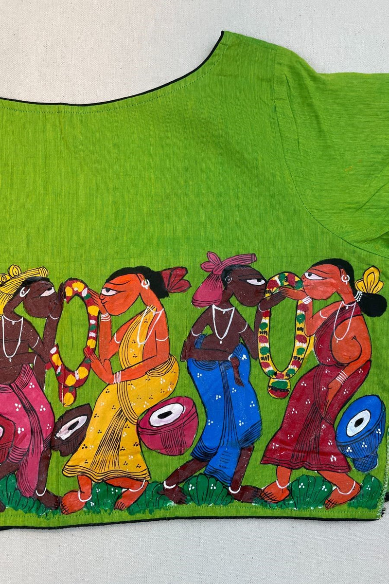 Vivaah Pattachitra Handpainted Unstitched Blouse