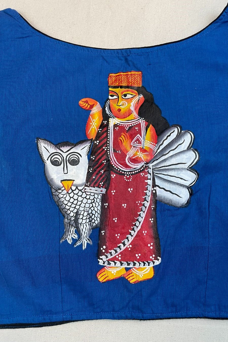 Laxmi Pattachitra Handpainted Unstitched Blouse