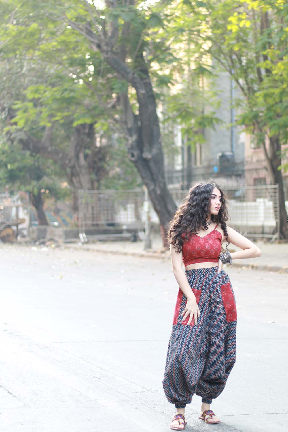 Dhaariyan | Wayfarer | Drop Crotch Pants | Ajrakh Chevron