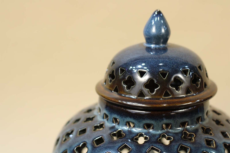 Albarello Ceramic Lamp in Umber