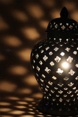 Albarello Ceramic Lamp in Umber
