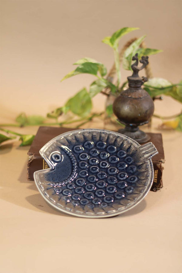 Miramar - Ceramic Platter- Indigo