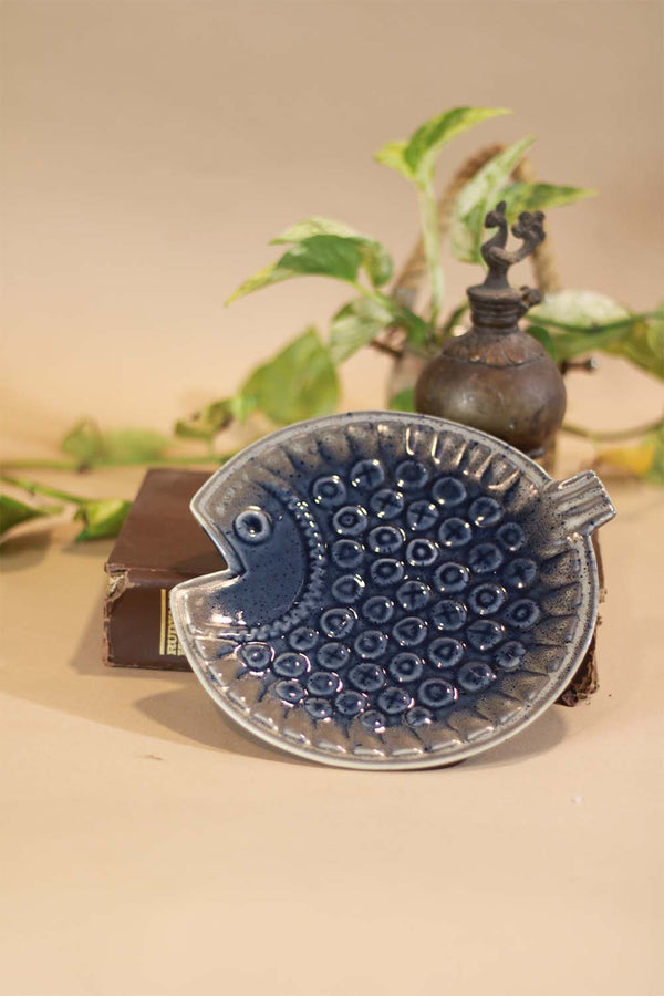 Miramar - Ceramic Platter- Indigo