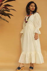 Bohemian Long Dress - Ivory