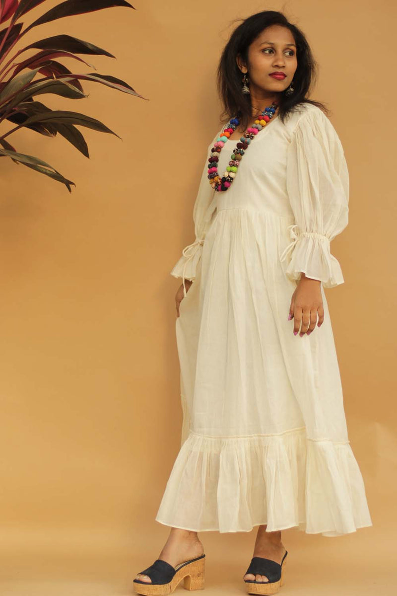 Bohemian Long Dress - Ivory