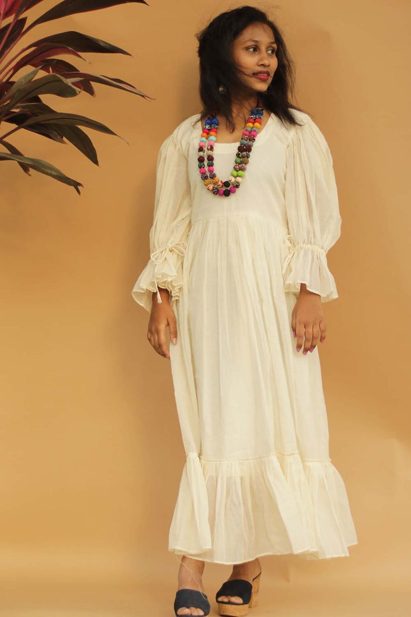 Bohemian Long Dress - Ivory