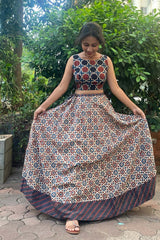 Jaal Ajrakh Long Skirt