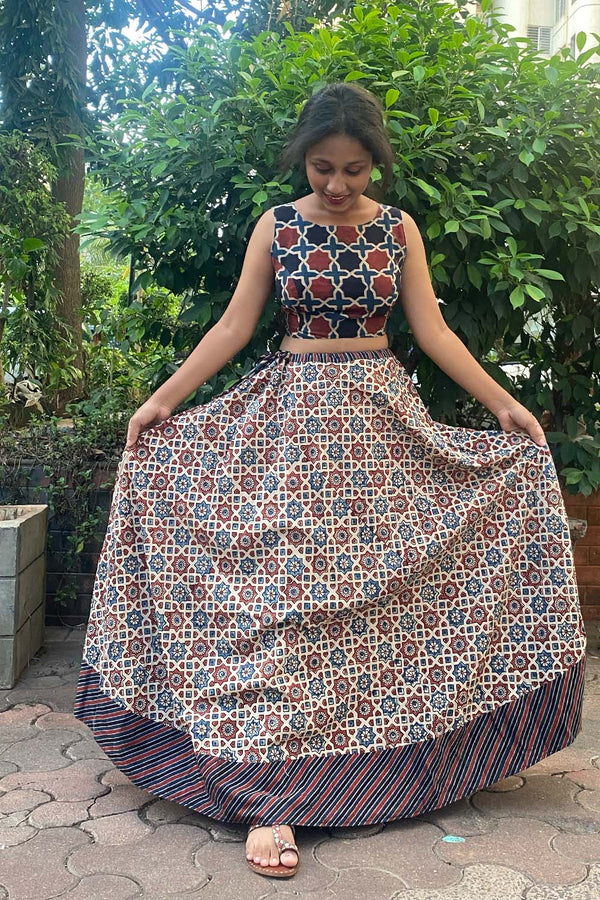 Jaal Ajrakh Long Skirt