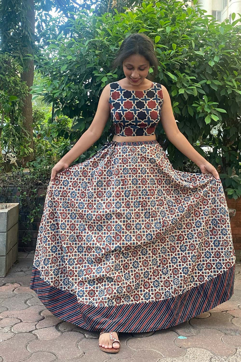 Jaal Ajrakh Long Skirt