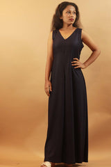 Wide Legged Jumpsuit in Midnight Blue