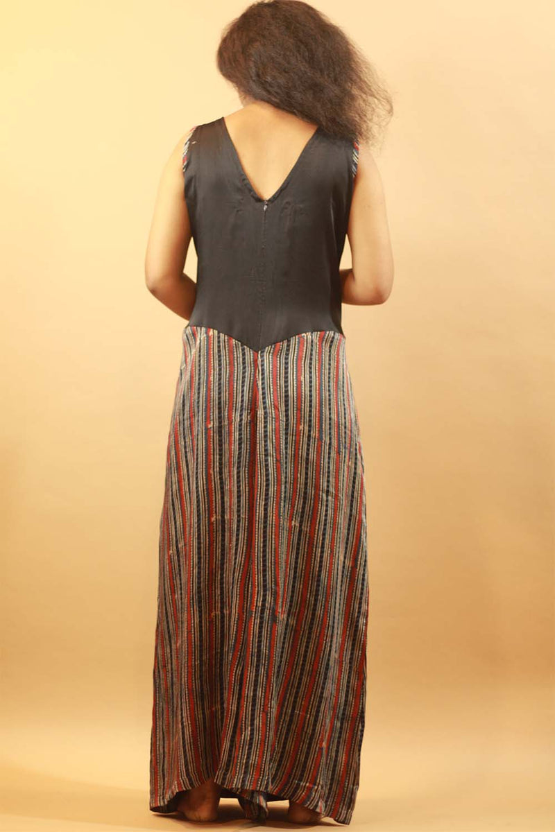 Wide Legged Jumpsuit in Striped Ajrakh Modal