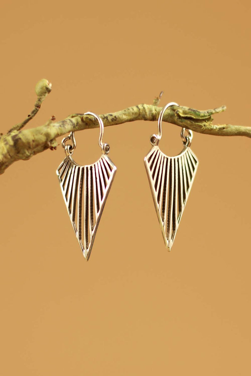 Trikon Silver Earrings