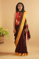 Beguna Embroidered Patteda Anchu Saree