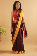 Beguna Embroidered Patteda Anchu Saree