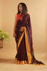 Beguna Embroidered Patteda Anchu Saree